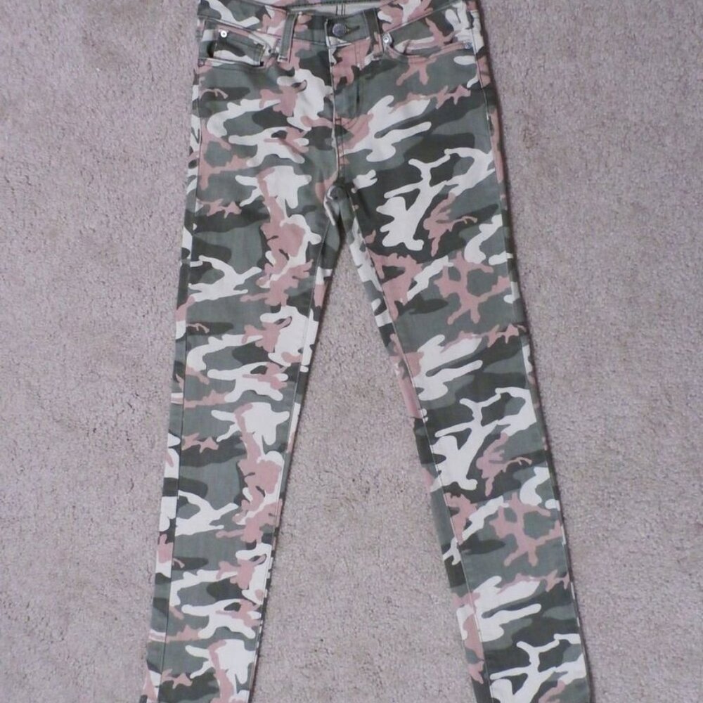 LEVI STRAUSS SIGNATURE Youth Size 12 Skinny Camouflage Jeans 26" Adjustable W